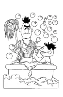 Bert en Ernie kleurplaat 10